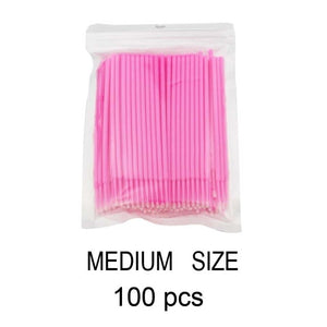 Disposable Micro Brushes for Eyelash Extensions - 100 PCS