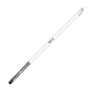 Gel Nail Brush with Round Head and Cuticle Pusher End.
