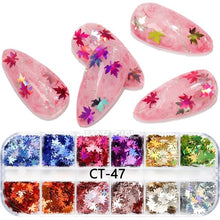 Load image into Gallery viewer, 12 Grids/Set  Laser Holographic Nail Glitter Sequins
