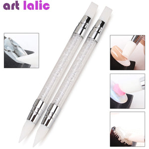 1 Pc Dual-ended Nail Art Silicone Sculpture Tool