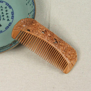 Flower Carving Hair Styling Tool Anti Static, Handmade,