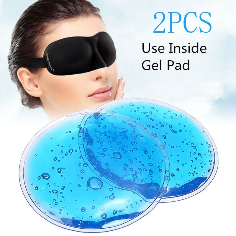 2pcs Gel Cold Sleeping Eye Mask Pack Hot Heat Ice Cool Soothing Tired Eyes Care Patch