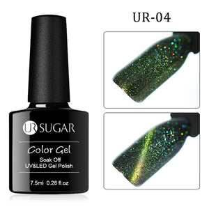 UR SUGAR 7.5ml  cat magnetic gel Nail Polish Glitter Laser Nails Magnetic Soak Off UV LED Gel Varnish Nail Art varnish DIY