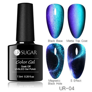 UR SUGAR 7.5ml  cat magnetic gel Nail Polish Glitter Laser Nails Magnetic Soak Off UV LED Gel Varnish Nail Art varnish DIY