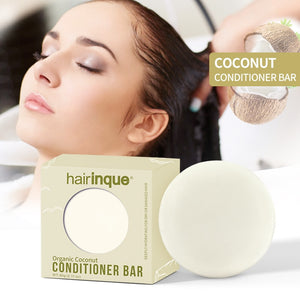 Organic handmade coconut bar solid hair conditioner  for dry & damaged hair care