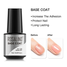 Load image into Gallery viewer, ROSALIND Gel Nail Polish 7ML Gel Varnishes All For Nails Manicure Nail Art Base Top Coat Semi Permanent Glitter Gel Polish
