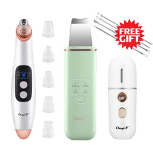 Load image into Gallery viewer, Electric Blackhead Remover Vacuum Pore Cleaner Ultrasonic Vibration Skin Scrubber Acne Extractor Nano Face Sprayer Cleansing Kit
