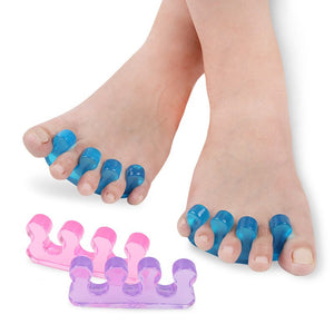 2PCS Toe Separator Soft Silicone Toe Separators Flexible Finger Toe Spacer Toe Correctors Form Manicure Pedicure Nail Tools